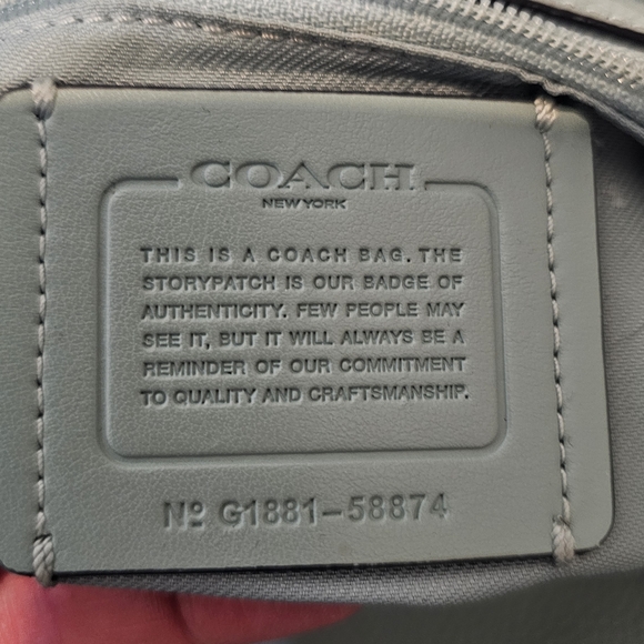 Coach Robin's Egg Blue Leather Crossbody Or Hand Bag - Picture 2 of 4